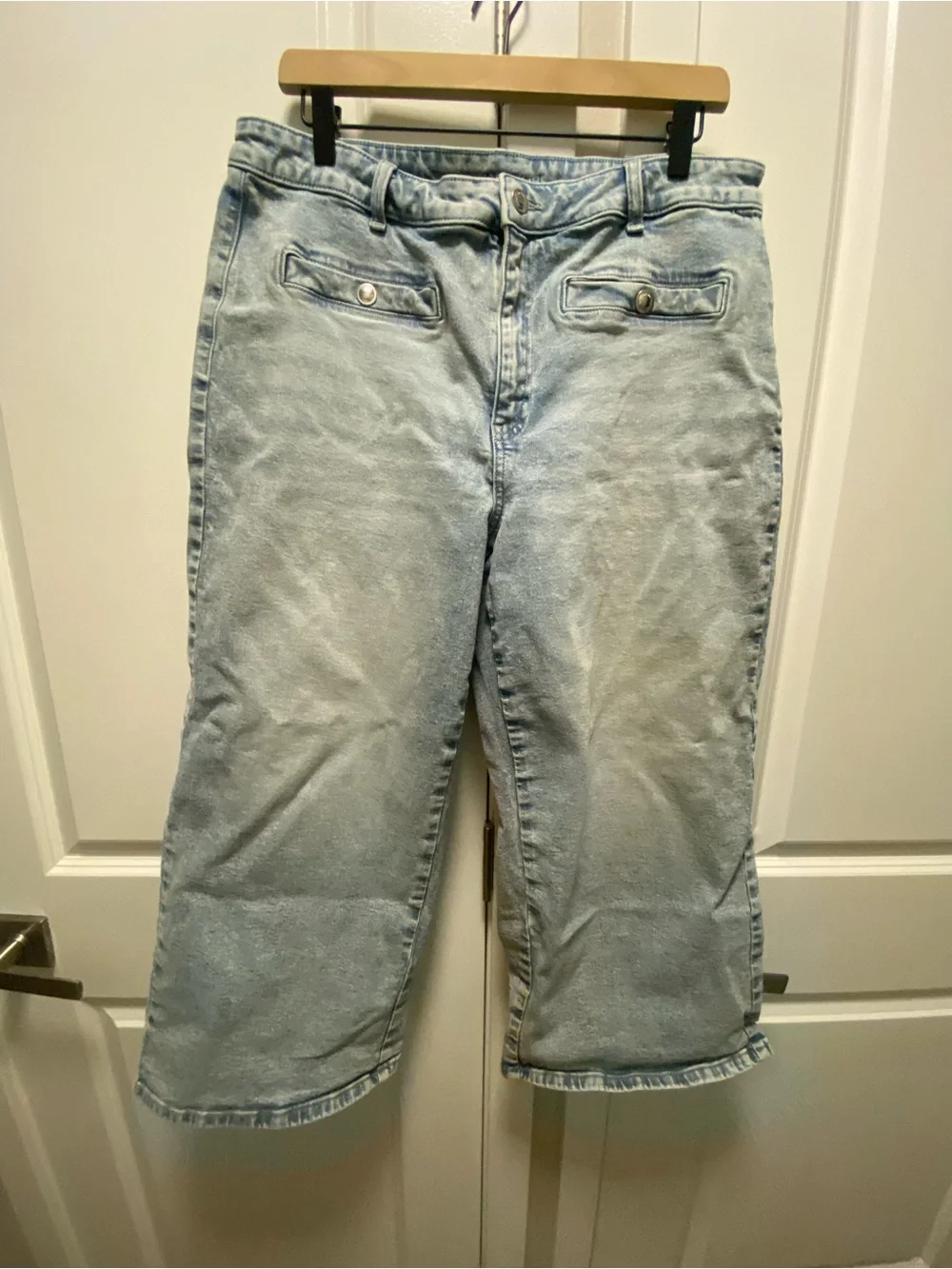 Michael Kors Light Blue Wide-Leg Jeans